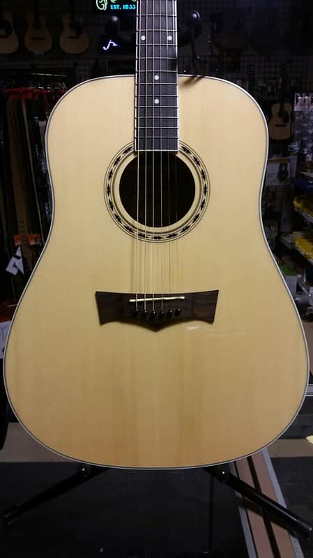 Peavey DW-2 Dreadnought Acoustic/Electric Guitar w/ Built-In Tuner Natural image 1