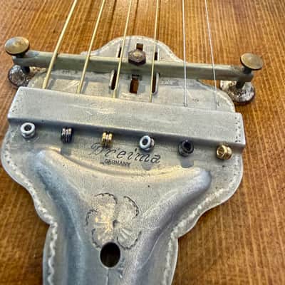 Rare 1930s/40s European Parlour Guitar – Stunning Birdseye Maple – Diagonal Fretboard image 3