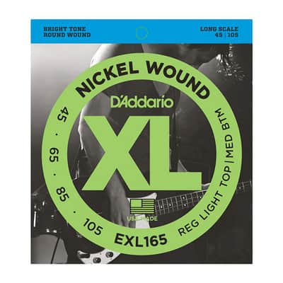 D'Addario EXL165 Nickel Wound Bass Strings, Custom Light 45-105, Long Scale image 2