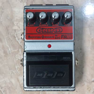 DOD FX101 Grind Rectifying Overdrive [NOS - New Old Stock Complete] 1996 - 1998 - Grey Silver Black Airbrush and Red image 7