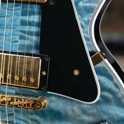 Gibson Custom Shop Les Paul Custom 5A Quilt Top Electric Guitar - Ocean Blue with Hardshell Case image 14