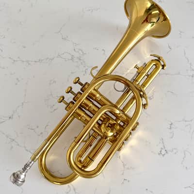 King Tempo II 603 Student/Intermediate Bb Cornet w/original case. - Lacquered Brass image 5