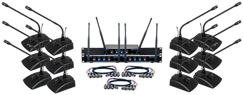 VocoPro Digital-Conference-12  Twelve Channel UHF Wireless Conference Microphone System imagen 1