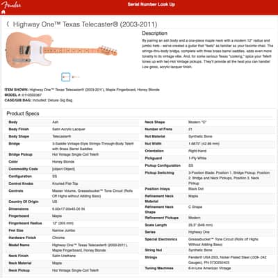 Fender Highway One TEXAS TELECASTER +HSC Honey Blonde Tele SD PUs 68835 image 23