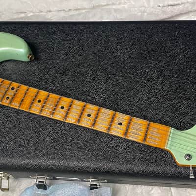 NEW! Fender Custom Shop Special Run '69 Stratocaster Heavy Relic - Handwound P/U's - Aged Surf Green Pearl - Reverse Headstock - 7.65lbs - Authorized Dealer - SUPER RARE! G07476 image 5