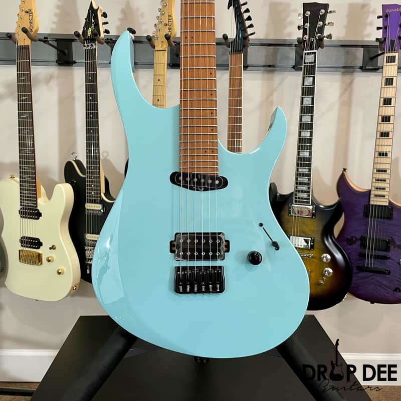 Balaguer Select Series Diablo Retro 27 HT Electric Guitar w/ Bag-Gloss Solid Cerulean Blue image 1