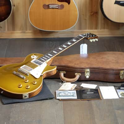2018 Gibson Custom Shop Standard '57 Limited Run Historic Reissue w/ Brazilian FB Les Paul Electric Guitar Gold Top + COA OHSC image 1