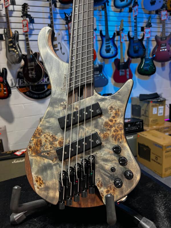 Ibanez Bass Workshop EHB1505MS 5-string Multi-scale Bass Guitar - Black Ice Flat Auth Dealer Free Ship!  083 GET PLEK’D! image 1