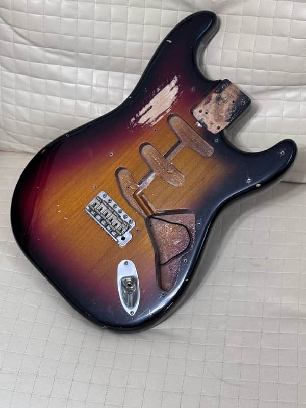 1982 Fender Fullerton Stratocaster Body w/ Original Tremolo Sunburst