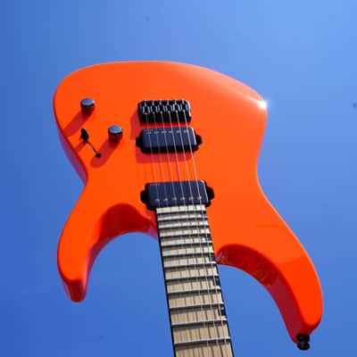 ESP CUSTOM SHOP M-II CTM/M Neon Orange 6-String Electric Guitar w/ Hard Case (2025) image 2
