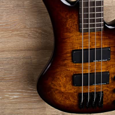 2017 Wolf S8 4 String Active Passive Jazz Bass Sunburst [6 out of 8] image 4