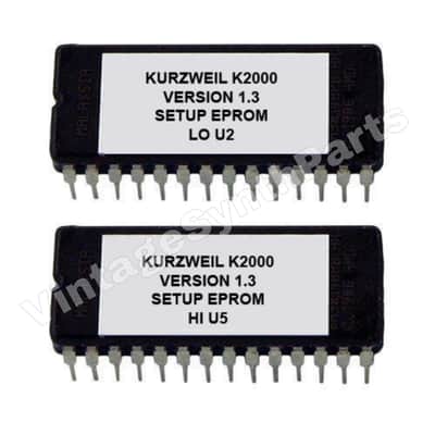 Kurzweil k2vx Setup EPROMS v 1.3 for K2000 K2000r K-2000 K-2000R eprom os sampler chip ic