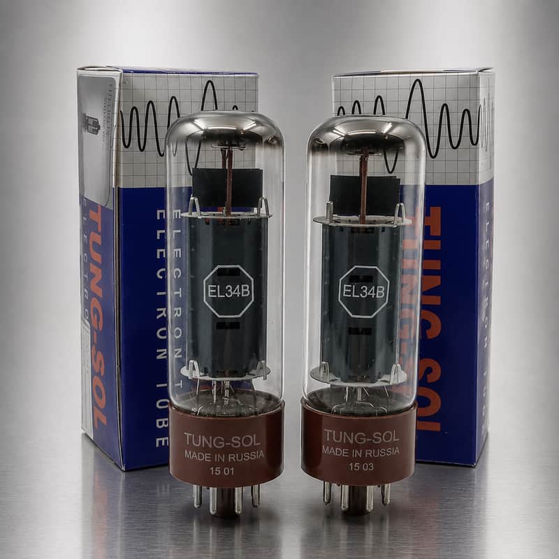 NEW CURRENT MATCHED PAIR TUNG SOL/EL84B REISSUE/MAXI TESTED image 1