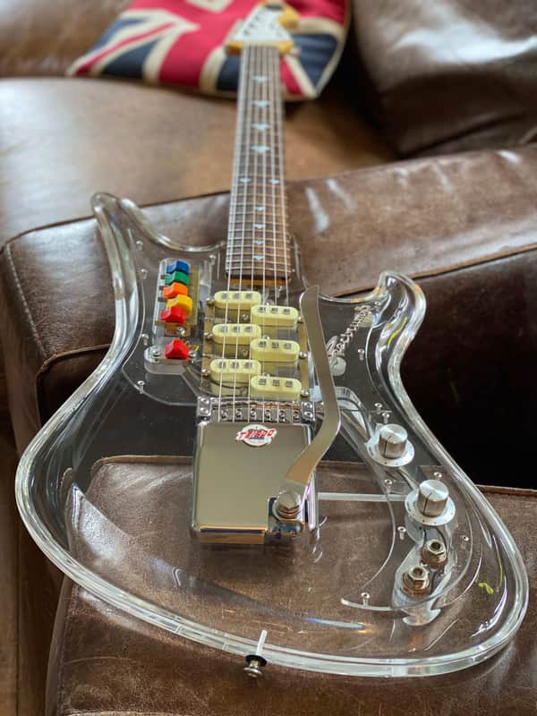 Very Rare 1990's Japanese Teisco Spectrum 5 Acrylic with OHSC. 100