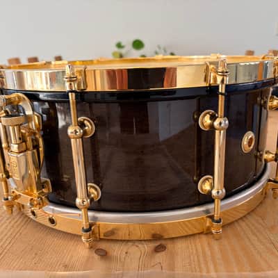 Pearl M-1946 50th anniversary snare 14x5.5” 1996 - #Black mist image 10