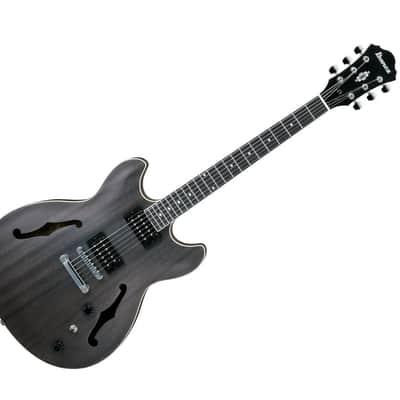 Used Ibanez AS53TKF Artcore Semi-Hollow Body Guitar - Transparent Black Flat image 1