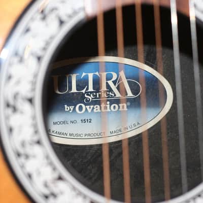 Ovation Ultra 1512 1980's/90's Natural Electro Acoustic image 2