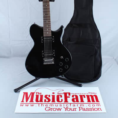 USED Lyon by Washburn LI15 Electric Guitar in black with 2 Humbucking PU Gig Bag image 1