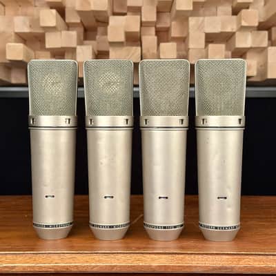 Vintage Neumann U87 Condenser Microphone Matched Quartet! Sequential SNs! 1971 U 87 With Swivel Mounts. Rare! image 6