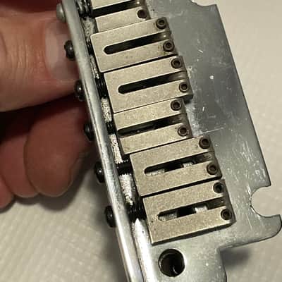 1990's Fender USA American Standard Stratocaster 2 Post Chrome Tremolo Bridge (For Parts) image 16