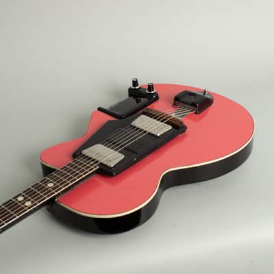Wandre Soloist Semi-Hollow Body Electric Guitar (1964), black tolex hard shell case. image 7