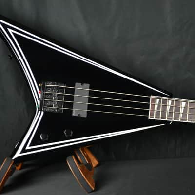 Jackson X Series RR-B IV Limited Edition Bass - Black with White Bevels image 1