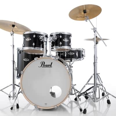Pearl Export 5-Piece Drum Set - 22" Bass Drum JET BLACK image 6