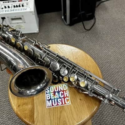 Early 1900's Pahme El Schultheis NYC 'Adolphe Sax' Silver Engraved Alto Saxophone image 3