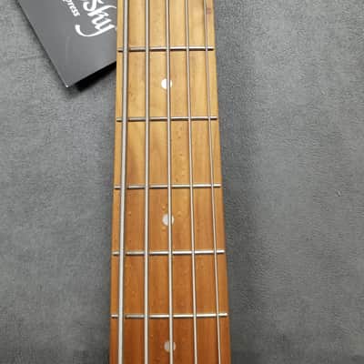 Sadowsky MetroExpress Hybrid P/J 5 String Bass Roasted Maple Candy Apple Orange image 5