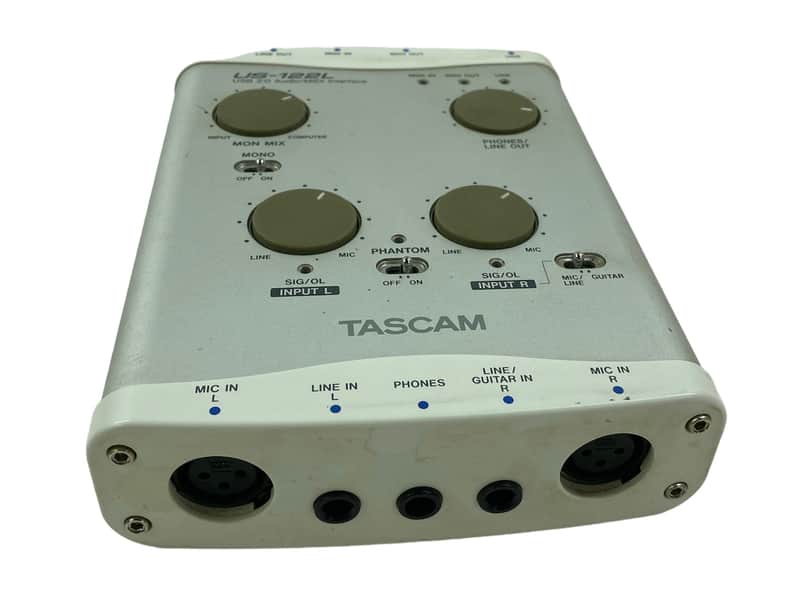 TASCAM US-122L USB Audio Interface 2010s - Silver image 1
