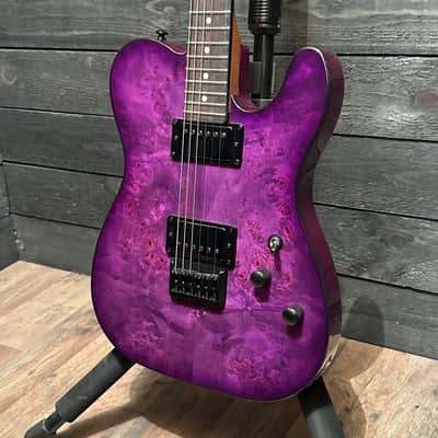 Schecter PT Standard Electric Guitar - Purple Burst Burl image 3