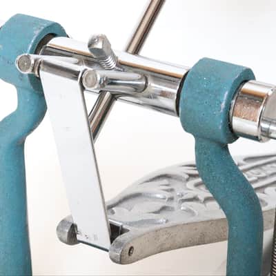 Slingerland AA Bass Drum Pedal, Ball Bearing Action, Scroll Footboard, Blue Textured Finish - 1959 to '60 image 9