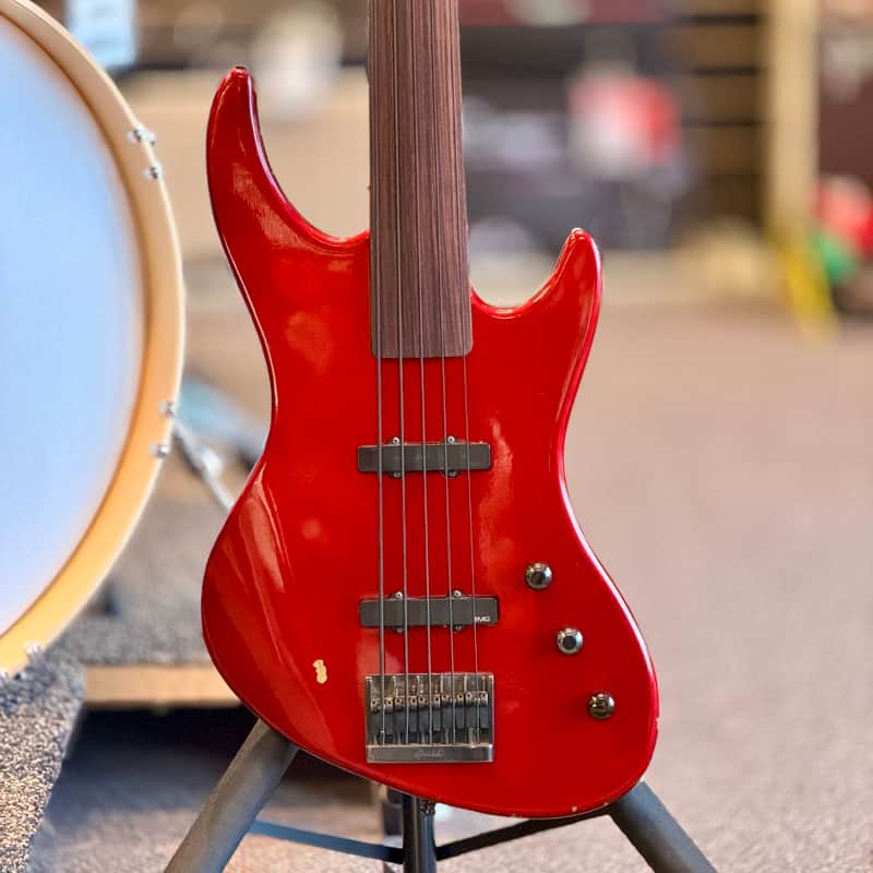Guild Pilot SB-605 5-String Fretless Bass, Candy Red image 1