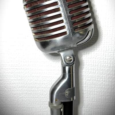 Vintage 1940s Shure 55 'Fatboy' Dynamic Microphone, works w/stand & cable (F1) image 7