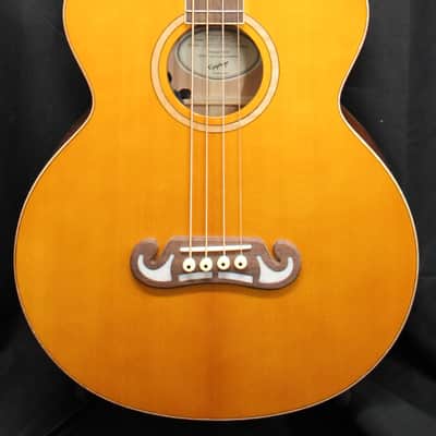2023 Epiphone El Capitan J-200 Studio Acoustic-Electric Bass Guitar Aged Vintage Natural Gloss 5lbs 14oz image 2