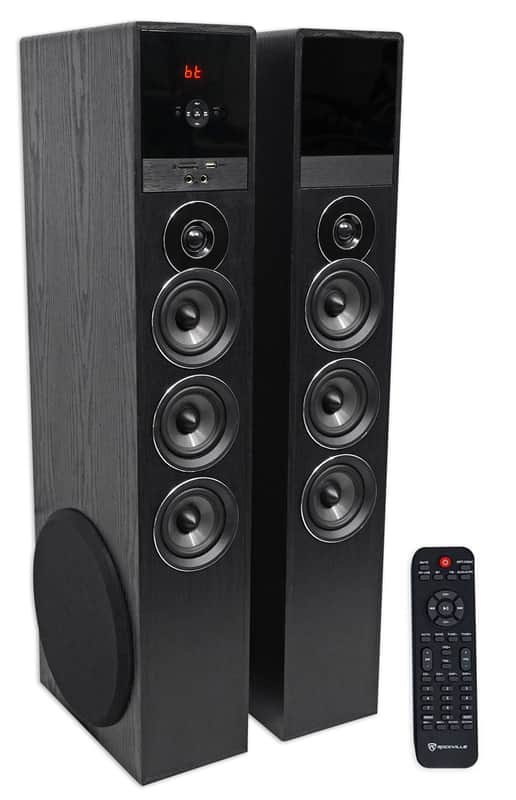 Rockville TM150B Bluetooth Home Theater Tower Speaker System (2) 10" Subwoofers! image 1