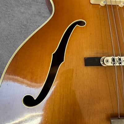 Hofner 4550 S - 1950s archtop guitar - fretjob, electrified, player image 25