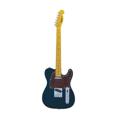 CNZ Audio TL Electric Guitar - Maple Fingerboard & Neck, Transparent Midnight Blue image 1