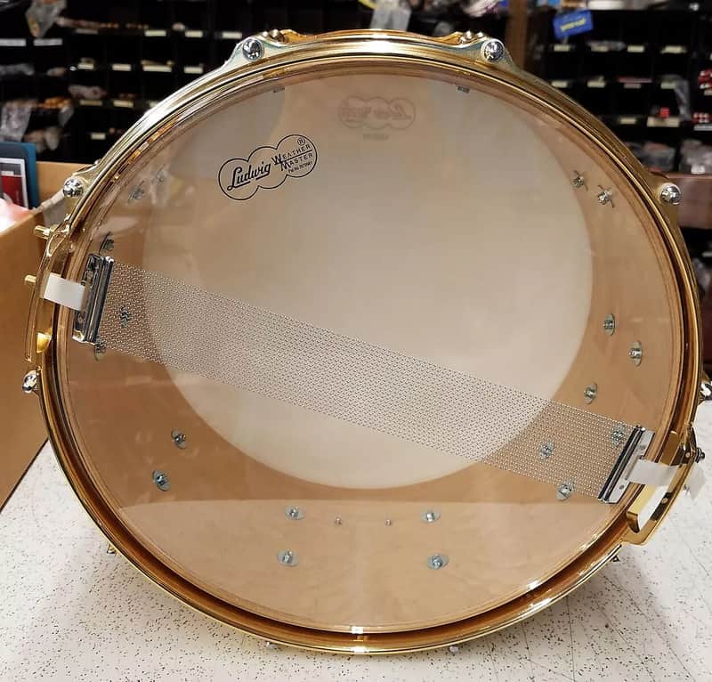 Ludwig LM2000MX6 Limited Edition Millennium 6.5x14" 10-Lug Birdseye Maple Snare Drum with Tube Lugs, Brass Hardware 2001 image 2