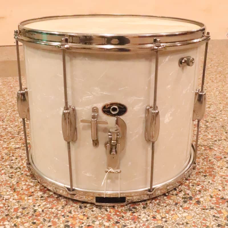 Slingerland 12X15" Snare Drum White Marine Pearl NOB Hardware Vintage 1950's image 1