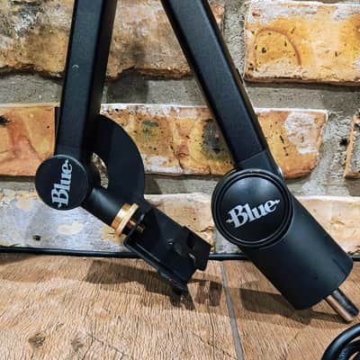 Blue Podcast Boom Arms, Microphone storage boxes, Condenser Microphone Mount, XLR & 1/4" Cables Lot image 2