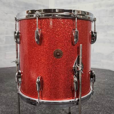 Used Vintage Gretsch Progressive Jazz Drum Set 1960s Tangerine - Very Good image 2