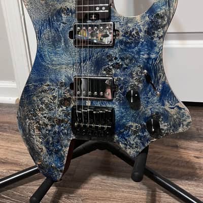 EART GW2 Headless Electric Guitar w Gigbag- Blue image 2