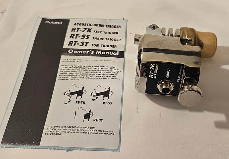 Roland RT-7K  Kick Trigger  Chrome w/ Manual image 1