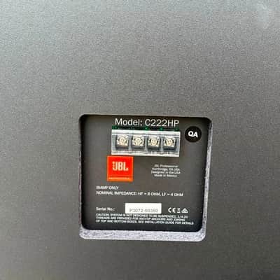JBL C222HP-TOP TWO-WAY SCREEN ARRAY CINEMA LOUDSPEAKER #AV6480-87 (ONE) THS image 14