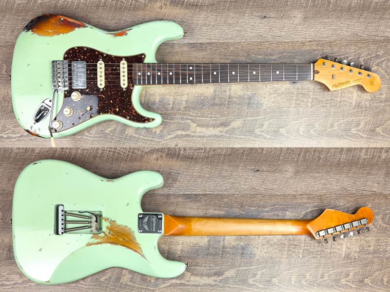 MyDream Stratocaster Custom Built -Surf Green over Sunburst Dreamsongs image 1