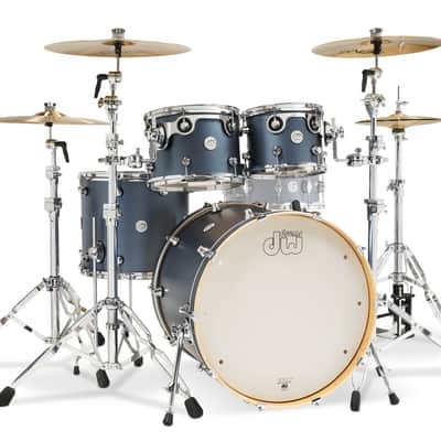 DW Drum Workshop Design Series 4 piece Shell Pack, Blue Slate (satin) 22/10/12/16 (DDLM2214BS) image 2