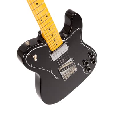 2022 Fender American Vintage II 77 Telecaster Custom Electric Guitar, Maple FB, Black, VS22XXXX image 12