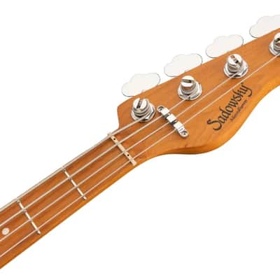 Sadowsky MetroExpress 21-Fret Vintage J/J Bass, Roasted Maple Fingerboard, 4-String - Solid Ocean Blue Metallic High Polish image 6