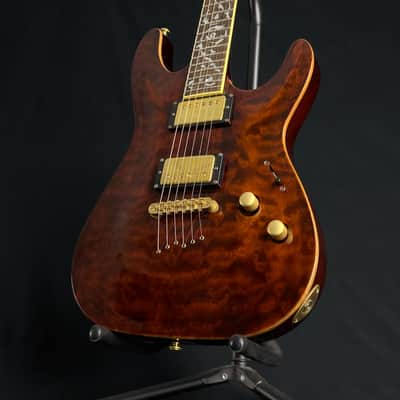 2003 Schecter Diamond Series C-1 Classic Electric Guitar with Hard Case - Antique Amber image 10
